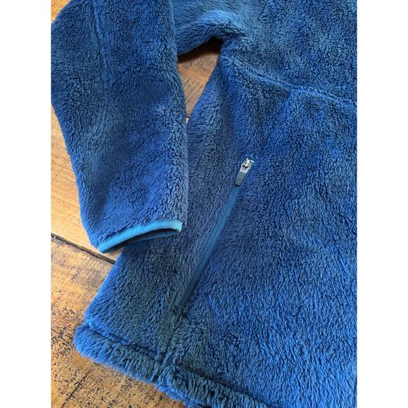 LL Bean Mens Blue Fleece Full Zip Up Jacket Pockets Size Medium - Picture 3 of 9